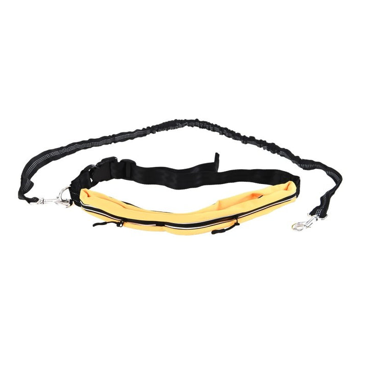 Freihand-Leine / Joggingleine, schwarz/orange