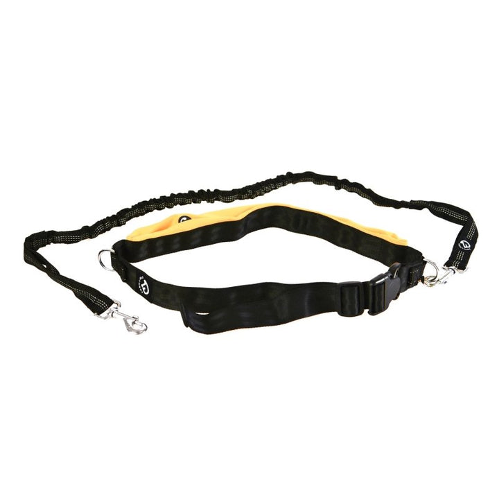 Freihand-Leine / Joggingleine, schwarz/orange