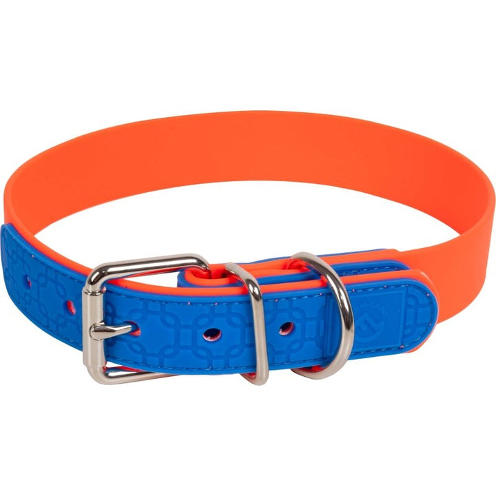 Halsband Signalorange/Blau