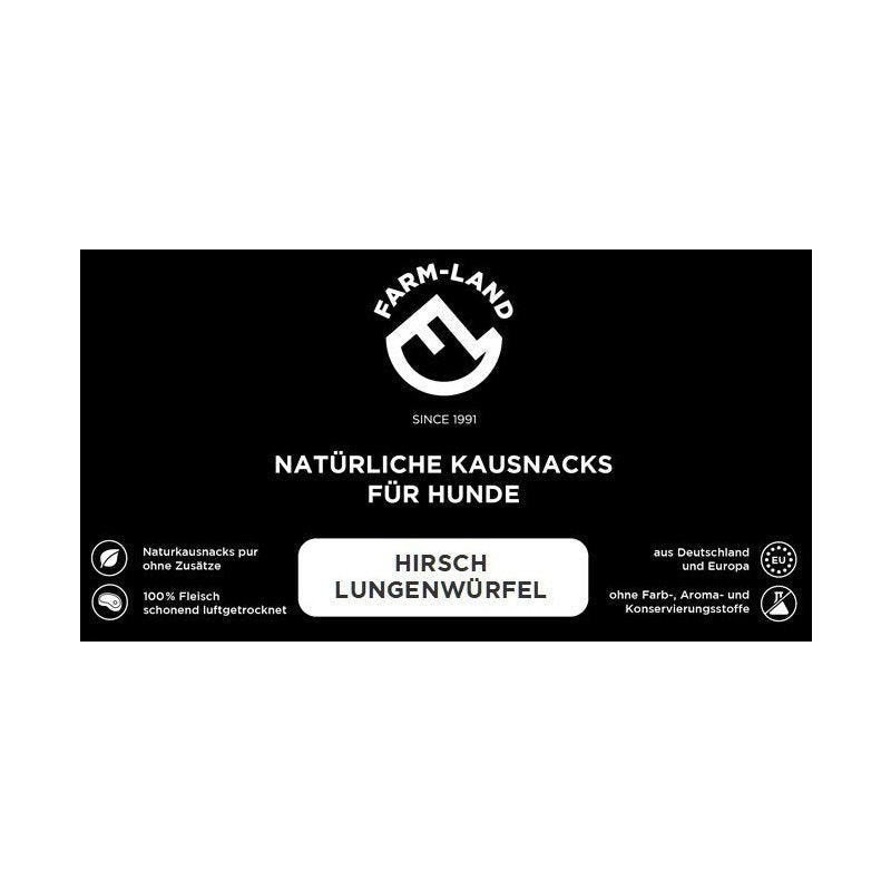 Hundesnack Hirsch-Lungenwürfel