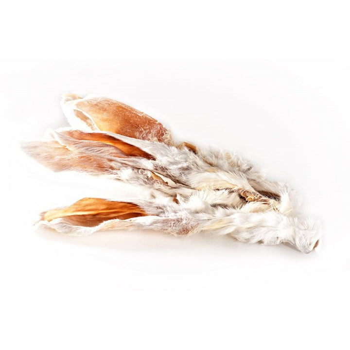 Hundesnack Kaninchenohren mit Fell