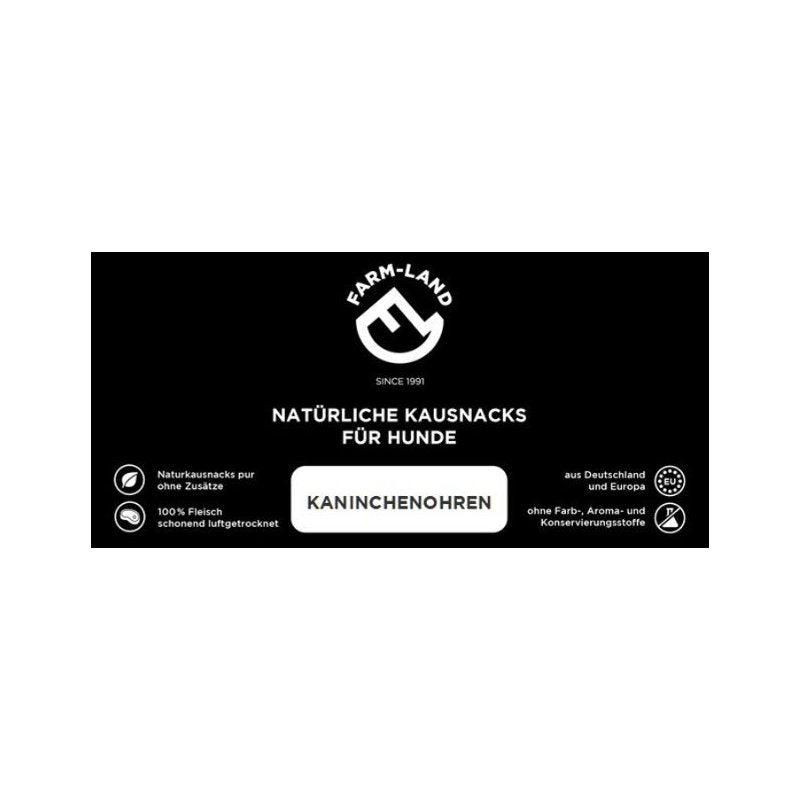 Hundesnack Kaninchenohren