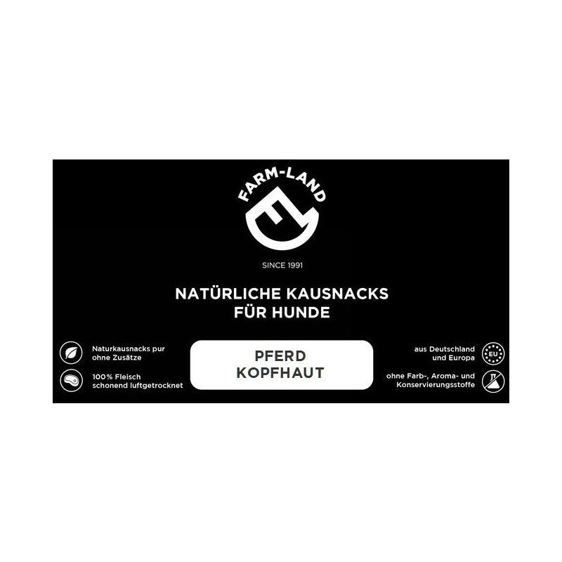 Hundesnack Pferde-Kopfhaut 200g