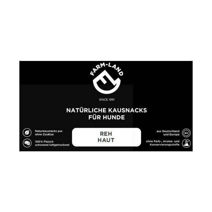 Hundesnack Reh-Haut 200g
