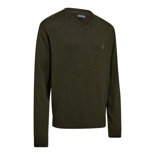 Harrington V-Ausschnitt Strickpullover