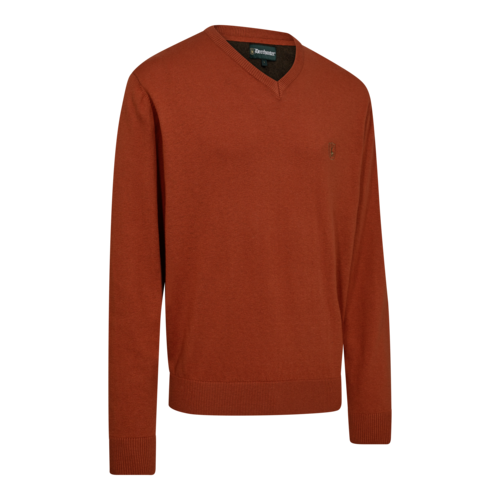 Harrington V-Ausschnitt Strickpullover