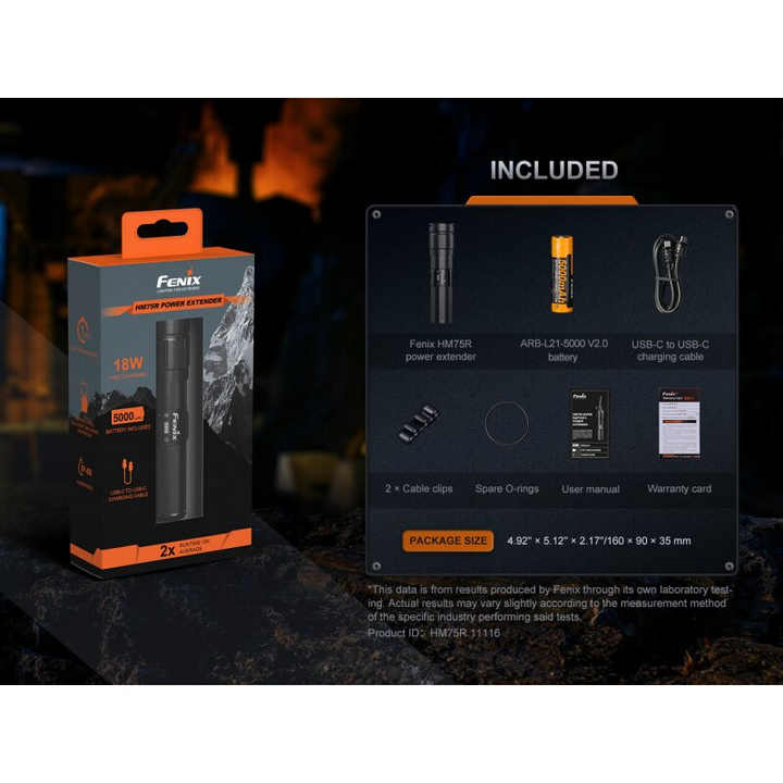 Fenix ARB-LP21 Akkufach mit 5.000mAh Akku u.a. für Fenix HM75R SE Stirnlampe