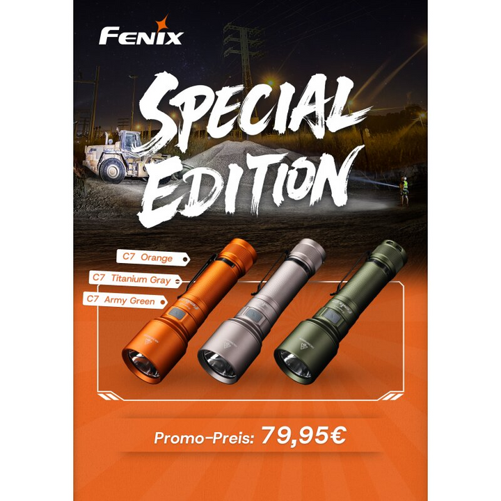 Fenix C7 LED Taschenlampe mit USB Anschluss Weihnachts-Edition