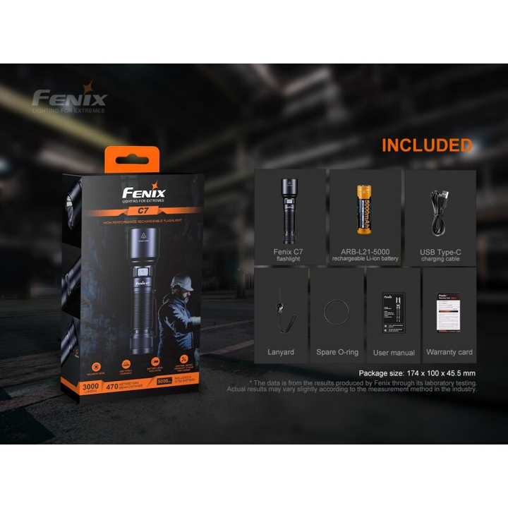 Fenix C7 LED Taschenlampe mit USB Anschluss
