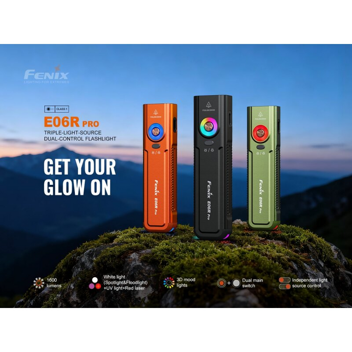 Fenix E06R Pro Taschenlampe Weißes+UV+Laser Licht