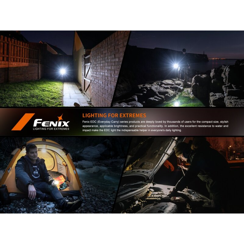 Fenix E06R Pro Taschenlampe Weißes+UV+Laser Licht