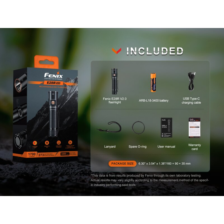 Fenix E28R V2.0 LED Taschenlampe mit USB Laden ex UC30