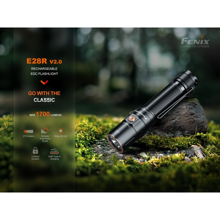 Fenix E28R V2.0 LED Taschenlampe mit USB Laden ex UC30