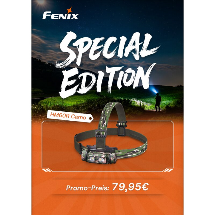 Fenix HM60R LED Stirnlampe mit LiIon Akku Camouflage