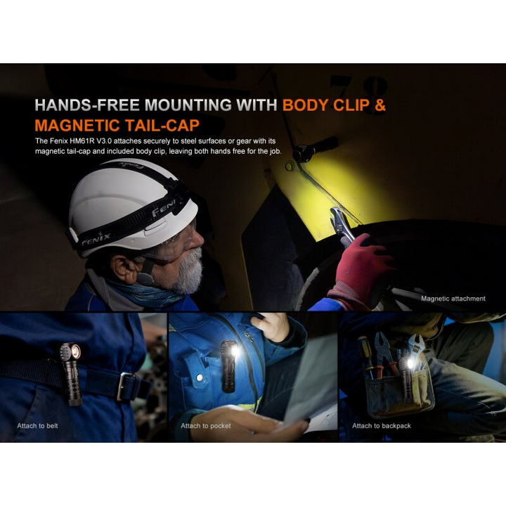 Fenix HM61R V3.0 LED Stirnlampe mit LiIon Akku
