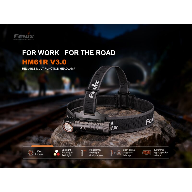 Fenix HM61R V3.0 LED Stirnlampe mit LiIon Akku