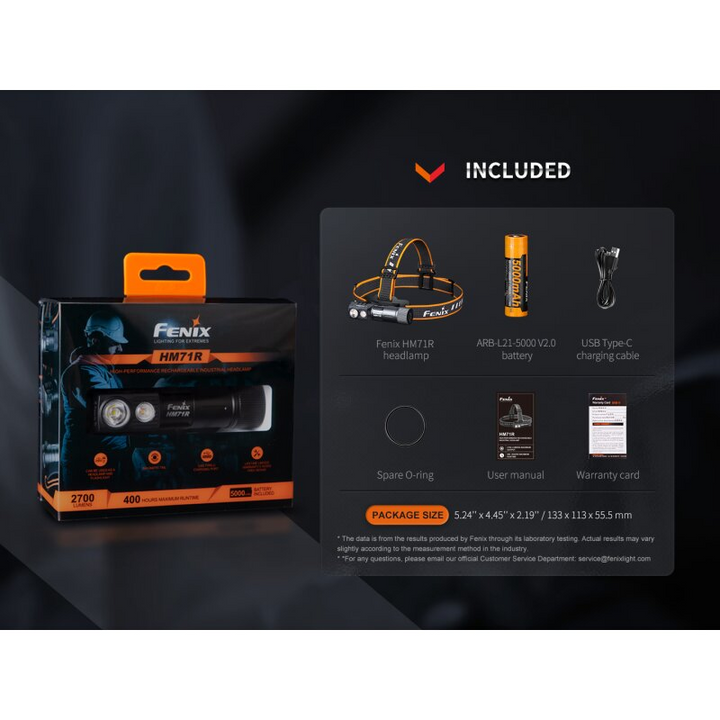 Fenix HM71R LED Stirnlampe mit 2 Fenix ARB-L21-5000 V2.0 Akkus