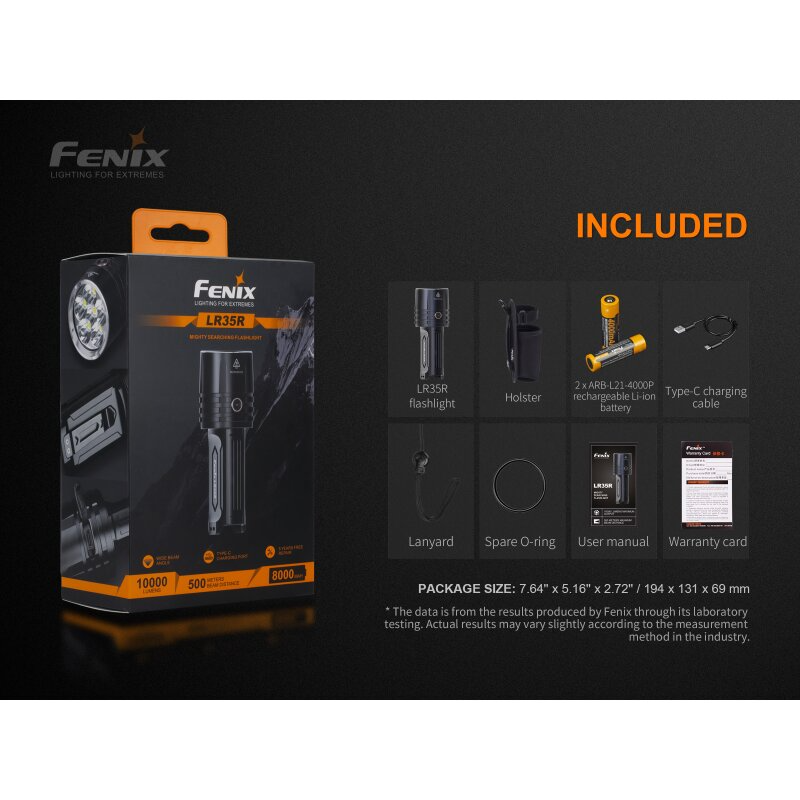 Fenix LR35R LED Taschenlampe