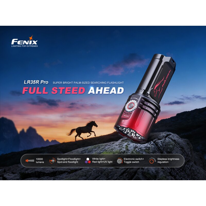 Fenix LR35R Pro Gardient LED Taschenlampe mit weiß, rot und UV-Licht Limited Edition