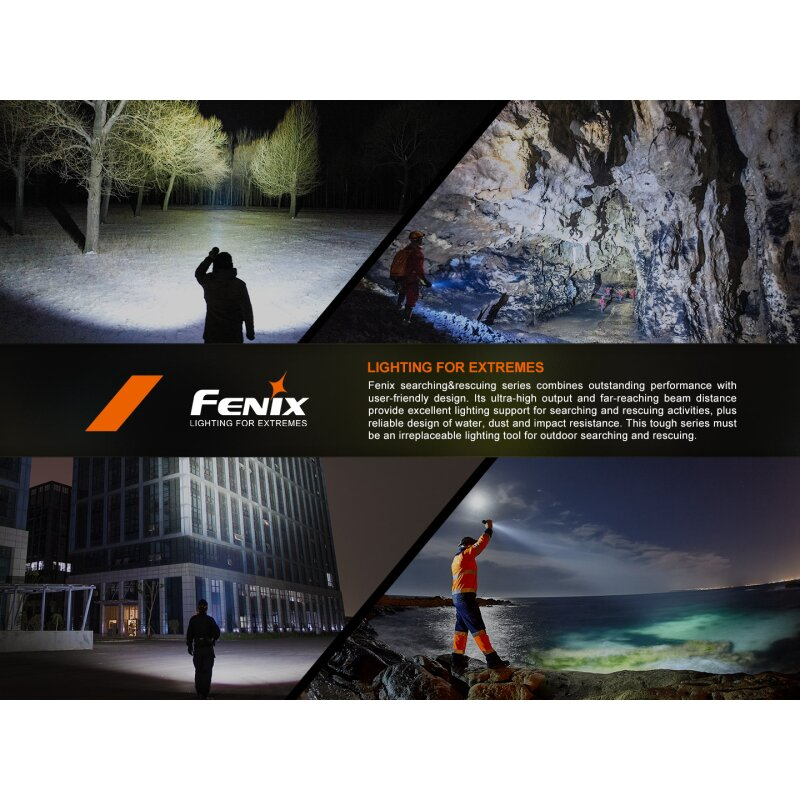 Fenix LR35R Pro LED Taschenlampe mit weiß, rot und UV-Licht