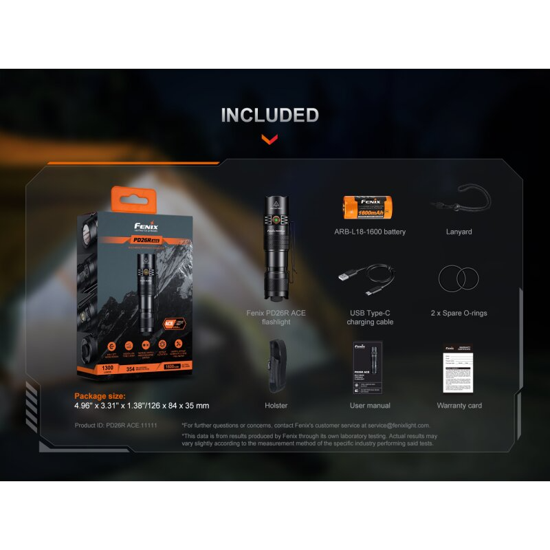 Fenix PD26R ACE LED Taschenlampe
