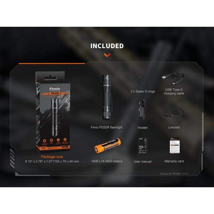 Fenix PD32R LED Taschenlampe mit USB Anschluss
