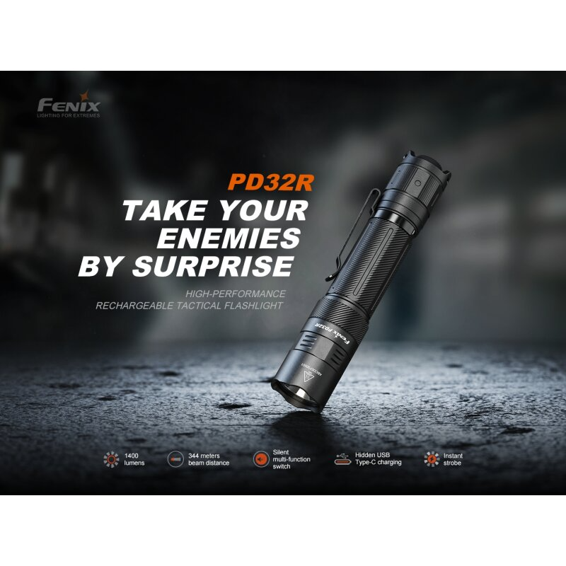 Fenix PD32R LED Taschenlampe mit USB Anschluss