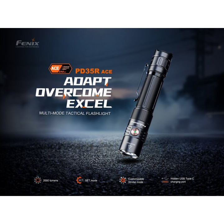 Fenix PD35R ACE LED Taschenlampe mit CL01 Sparset