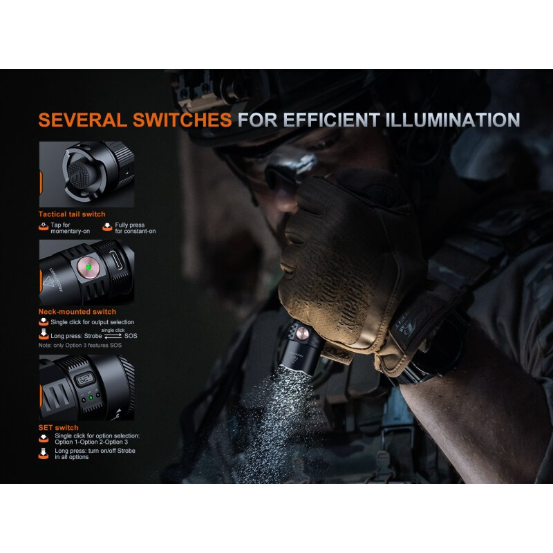 Fenix PD35R ACE LED Taschenlampe mit CL01 Sparset