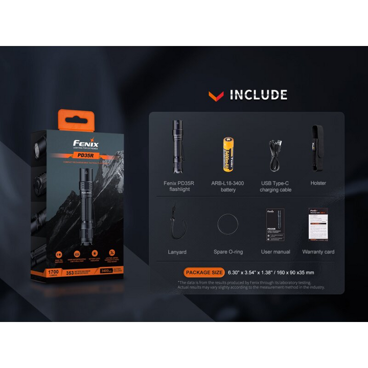 Fenix PD35R LED Taschenlampe mit USB Anschluss