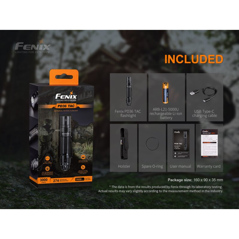 Fenix PD36 TAC LED Taschenlampe