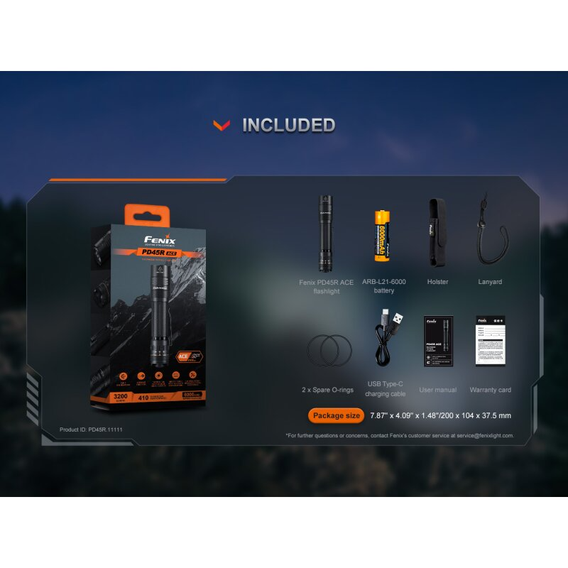 Fenix PD45R ACE LED Taschenlampe