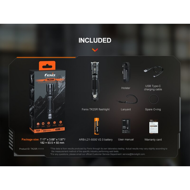 Fenix TK25R Multi-LED-System Taschenlampe mit UV & Rotlicht