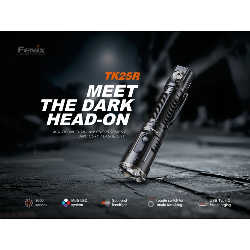 Fenix TK25R Multi-LED-System Taschenlampe mit UV & Rotlicht