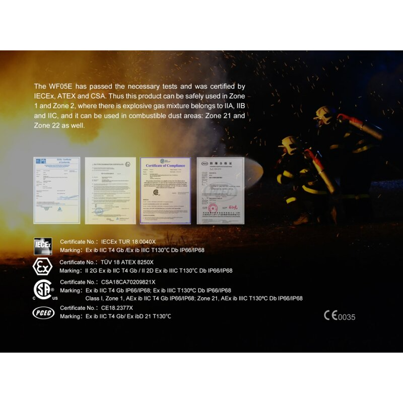 Fenix WF05E EX-Geschützte Taschenlampe