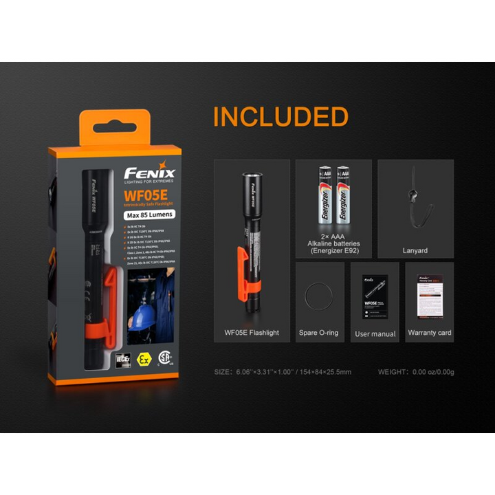 Fenix WF05E EX-Geschützte Taschenlampe