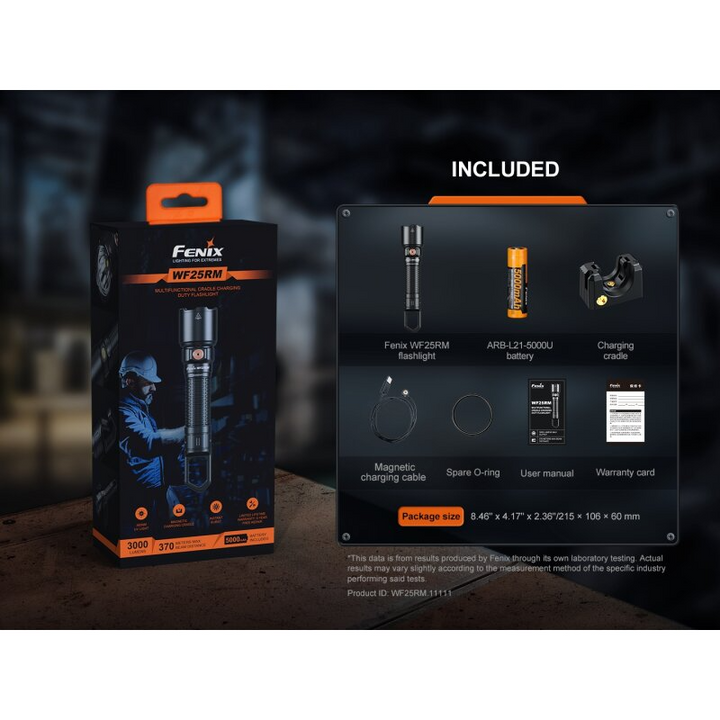 Fenix WF25RM LED Taschenlampe mit weißem & UV Licht u. Ladestation