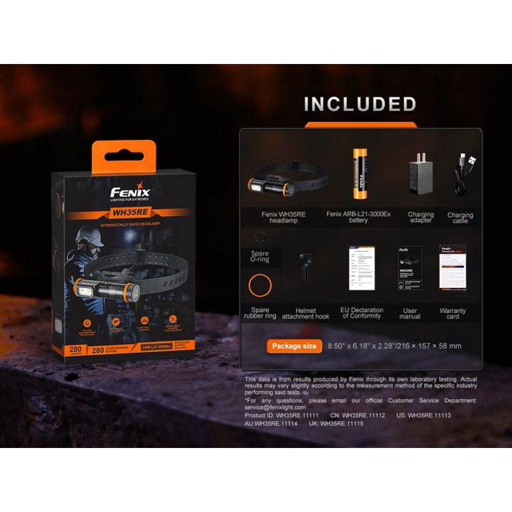 Fenix WH35RE Stirnlampe mit Ex-Schutz
