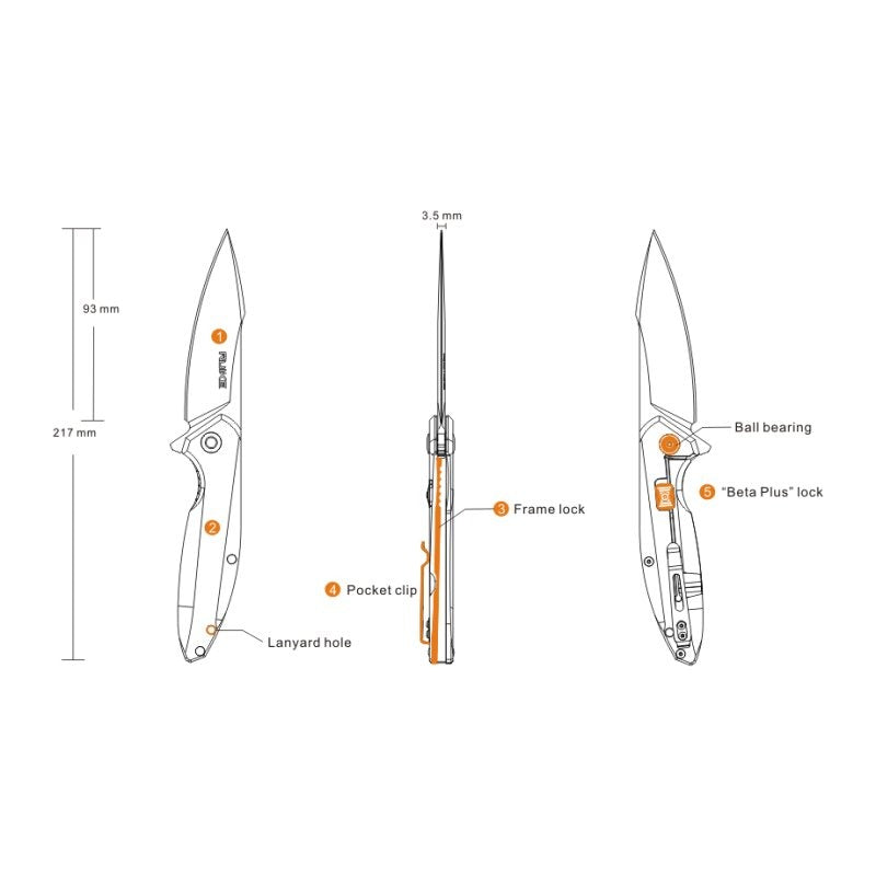 Ruike Messer P128-SF / -SB