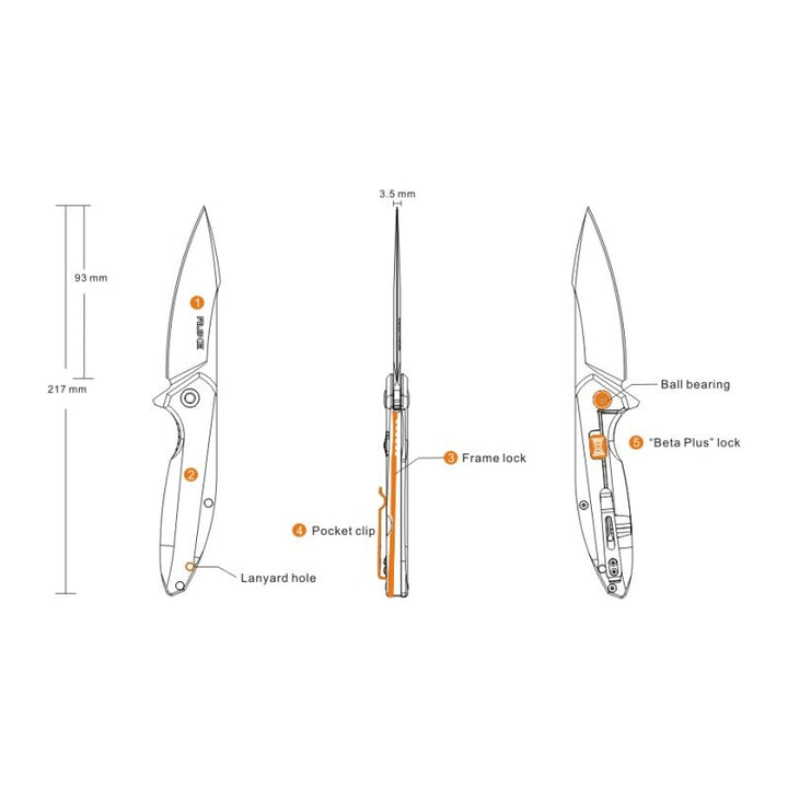 Ruike Messer P128-SF / -SB