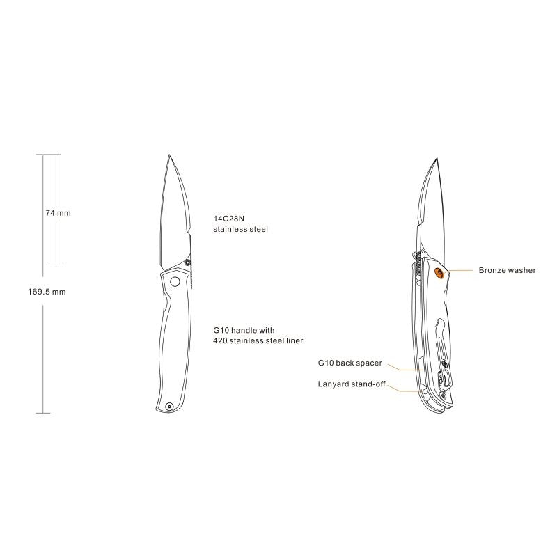 Ruike Messer P662-B