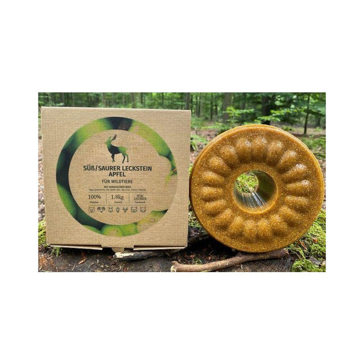 Leckstein süß-sauer, grüner Apfel mit gemahlenem Mais